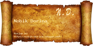 Nobik Dorina névjegykártya